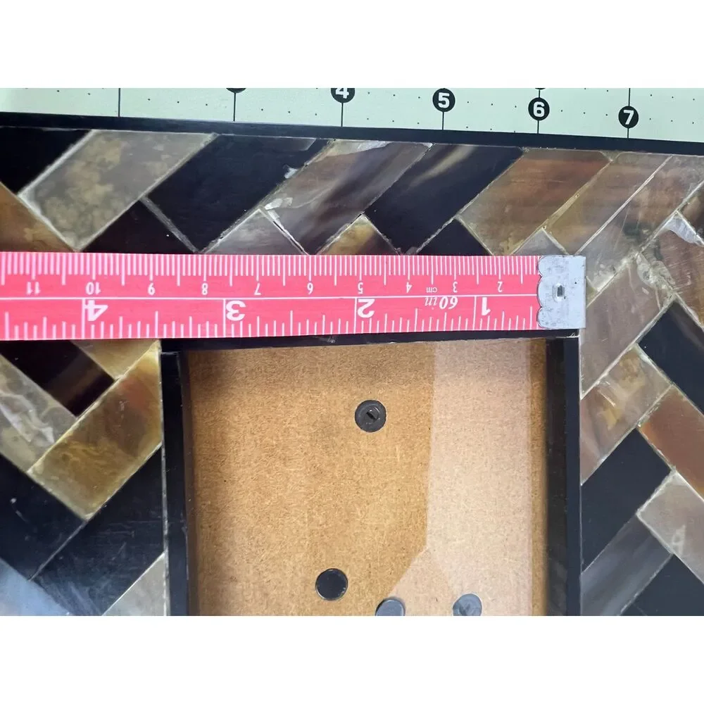 Pier 1 Horn Mosaic Frame Herringbone Tabletop 4x6